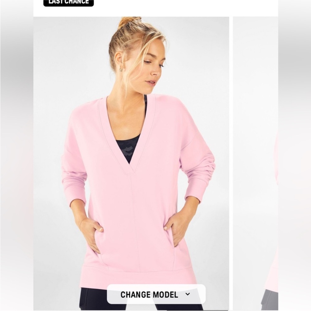 Fabletics Pink Sweatshirt
